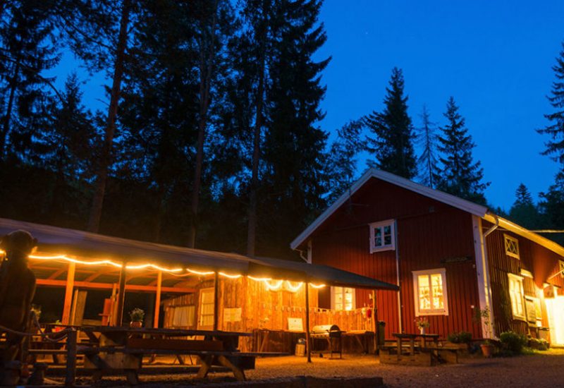 Gruvstuga at night